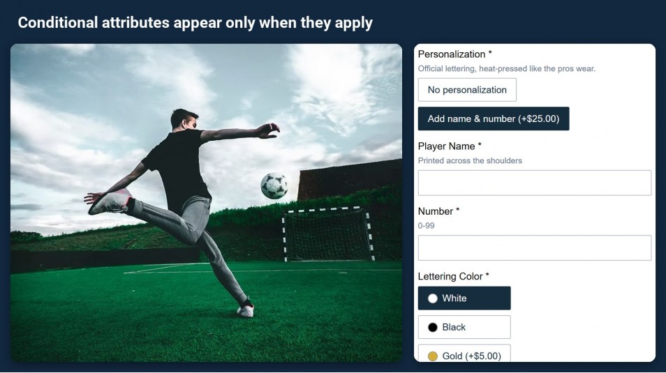 Wix Attribute Wizard Pro: Conditional attributes appear only when they apply