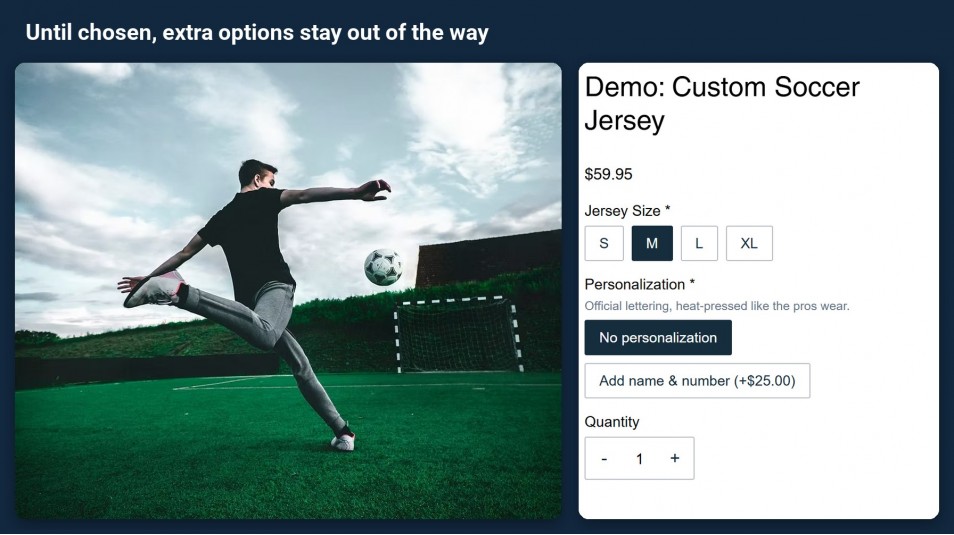Wix Attribute Wizard Pro: Until chosen, extra options stay out of the way