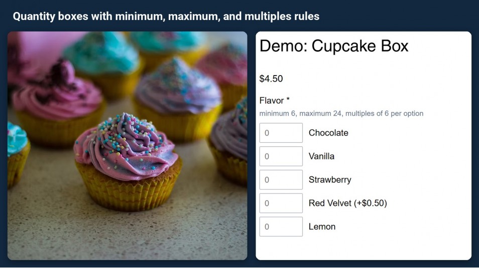 Wix Attribute Wizard Pro: Quantity boxes with minimum, maximum, and multiples rules