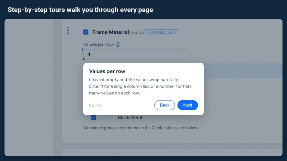 Wix Attribute Wizard Pro: Step-by-step tours walk you through every page