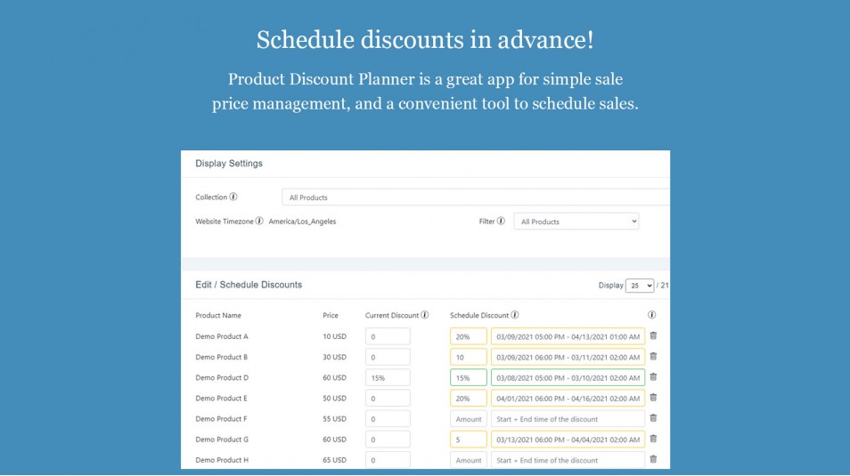Product Discount Planner